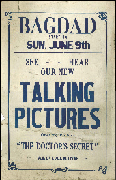 Bagdad Theater Talking Pictures Poster